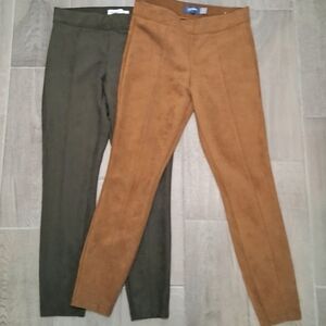 PAIR (2) Old Navy Suede Leggings - Size Medium